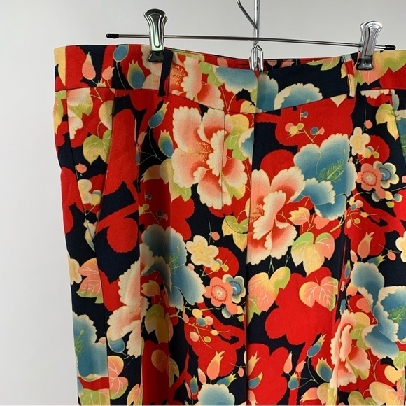 Ann Taylor LOFT Capri Wide Leg Cropped Culottes Floral Tropical Print 8 - Picture 3 of 9